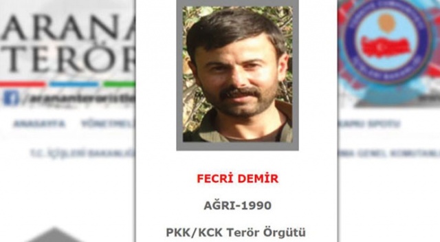 TSK duyurdu! Gri listede yer alan terörist Fecri Demir öldürüldü
