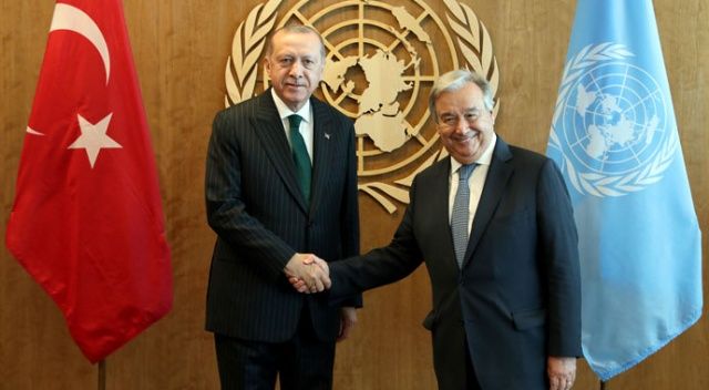 Cumhurbaşkanı Erdoğan&#039;ın Guterres ile görüşmesi sona erdi