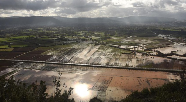 Muğla&#039;da sağanak nedeniyle tarım arazileri su altında kaldı