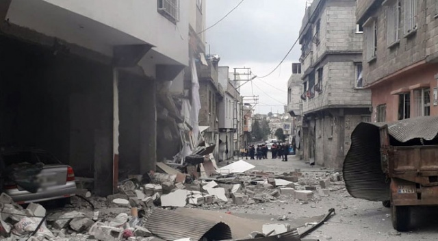 Gaziantep&#039;te doğalgaz patlamasında evin duvarları yıkıldı