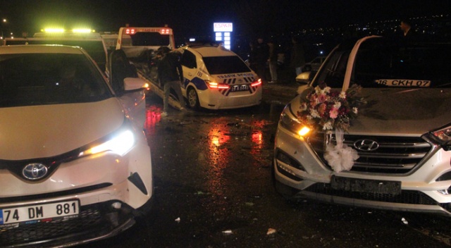Eskişehir’de 8 aracın karıştığı zincirleme kaza: 1 polis memuru ağır yaralı