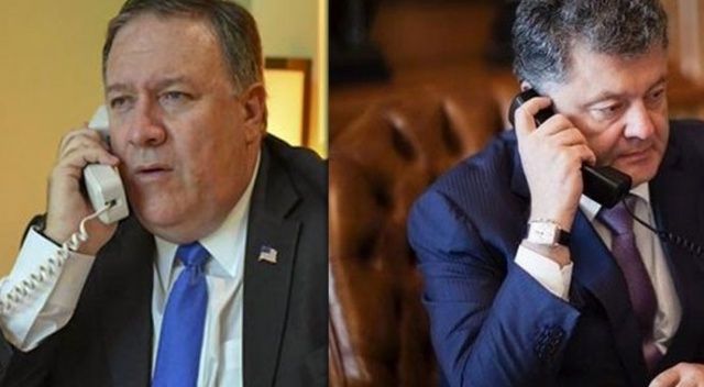 Poroşenko ve ABD Dışişleri Bakanı Mike Pompeo telefon görüşmesi yaptı