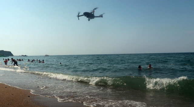 Deniz ve plajlarda drone ile denetim başladı