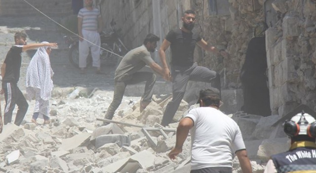 Rejim İdlib kent merkezini de vurdu: 8 sivil ölü, 35 sivil yaralı