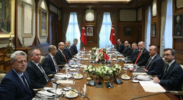 Cumhurbaşkanı Erdoğan, KKTC Başbakanı Ersin Tatar&#039;ı kabul etti