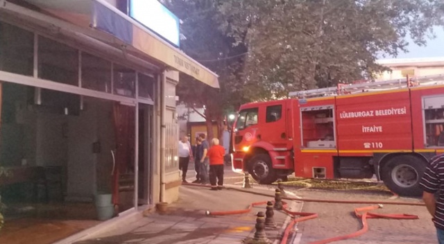 Lüleburgaz&#039;da iş yeri yangını