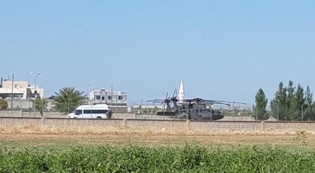 Akçakale’de askeri hareketlilik! ABD&#039;ye ait 2 helikopter geldi
