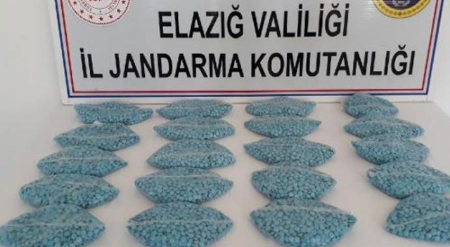 Elazığ&#039;da 20 bin uyuşturucu hap ele geçirildi