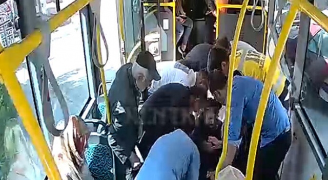 Halk otobüsünde panik anları