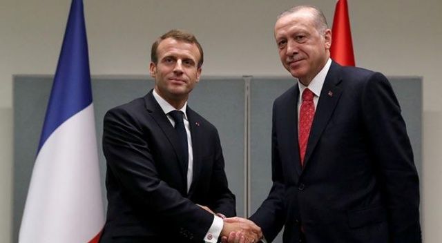 Cumhurbaşkanı Erdoğan, Macron&#039;la görüştü