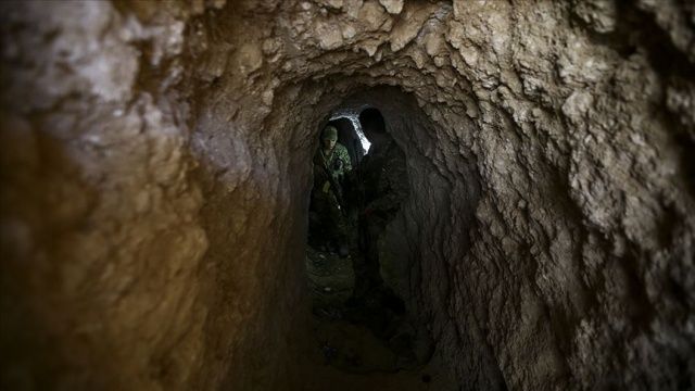 Tel Abyad&#039;da YPG/PKK&#039;lıların kazdığı tüneller ortaya çıkarıldı