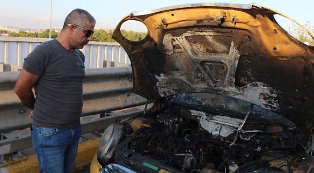6 bin liraya yaptırılan otomobil 5&#039;inci kilometrede yandı