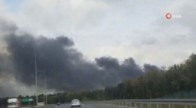 Çekmeköy&#039;de askeri bölgede korkutan yangın