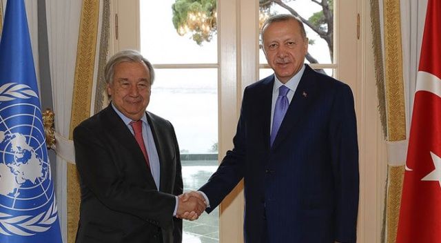 Cumhurbaşkanı Erdoğan BM Genel Sekreteri Guterres&#039;i kabul etti