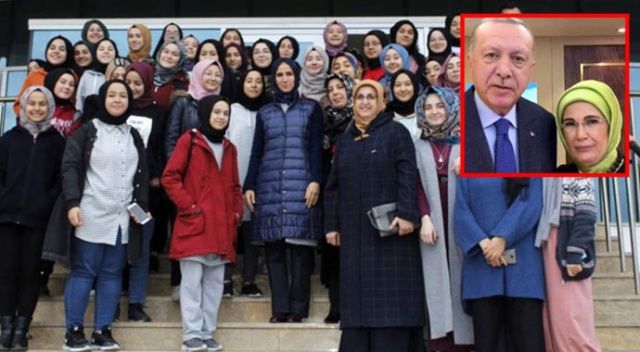 Erdoğan çiftinden imam hatipli öğrencilere: Sizler bizim kızımızsınız