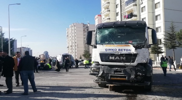 Kayseri’de beton mikseri, halk otobüsüne çarptı: 16 yaralı
