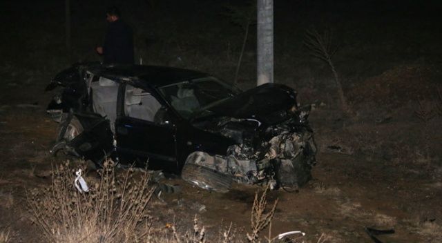 Konya&#039;da otomobil şarampole devrildi: 1 ölü, 2 yaralı