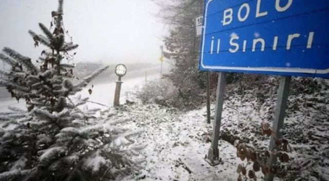 Bolu&#039;da kar yağışı başladı