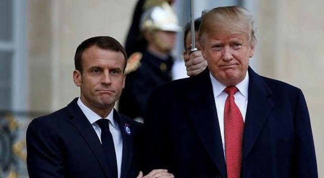 Trump ve Macron, koronavirüsü görüştü
