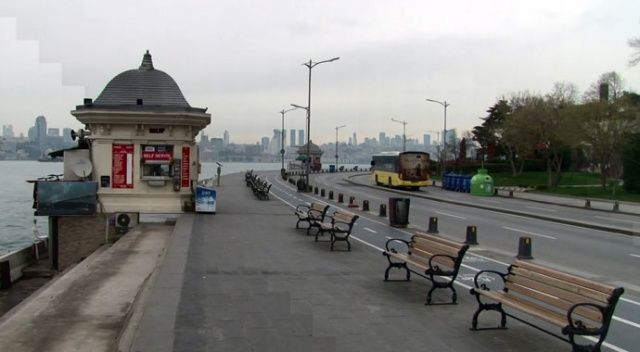 Koronavirüs nedeniyle İstanbul&#039;un sahilleri boş kaldı