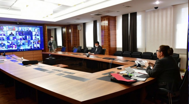 Bakan Pekcan, AB Ülkeleri İş Konseyi Başkanları ile görüştü