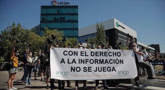 İspanya&#039;da foto muhabirlerinden La Liga ve kulüplere protesto