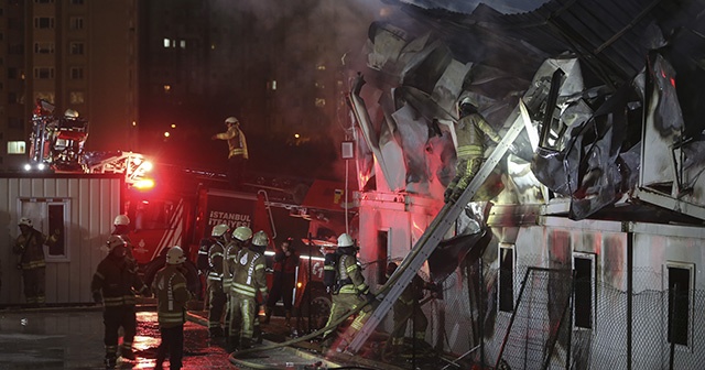 İstanbul Finans Merkezi şantiyesinde yangın çıktı, yaralılar var