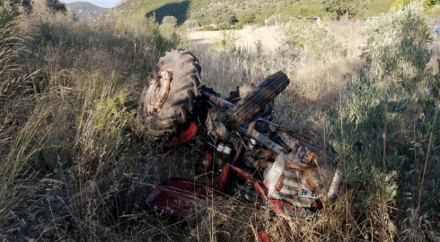 Seydikemer’de traktör devrildi: 1 ölü, 1 yaralı