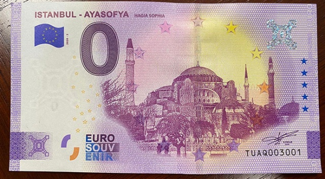 Ayasofya Camii, hatıra ve tanıtım amacıyla basılan Euro&#039;da yer aldı