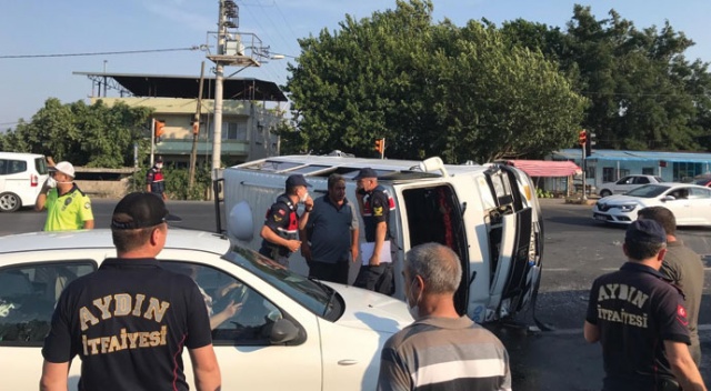 Aydın’da tarım işçilerini taşıyan minibüs devrildi; 11 yaralı