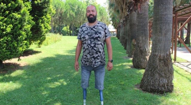Depremde 2 bacağını kaybetti, azmi ile herkese umut oluyor