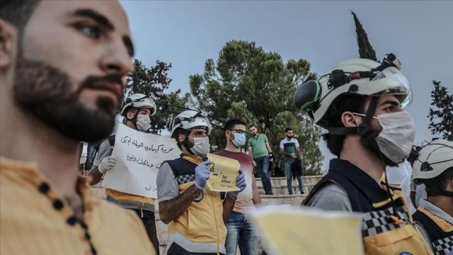 Doğu Guta&#039;daki kimyasal silah katliamı İdlib&#039;de protesto edildi