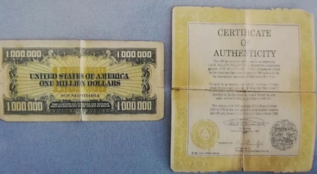 1 milyon dolar banknot ve sertifikası ele geçirildi