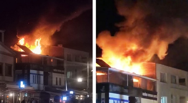 Bodrum’da bir otelin terasında korkutan yangın