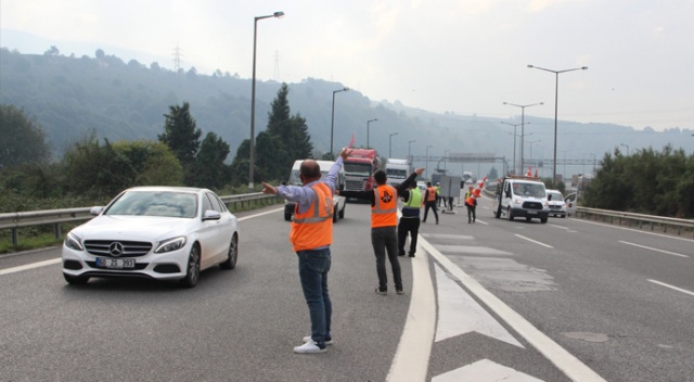 TEM Otoyolu Bolu Dağı Tüneli yeniden trafiğe kapatıldı