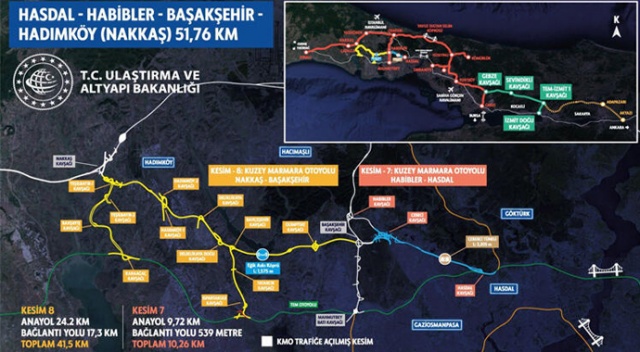 Bakan Karaismailoğlu&#039;ndan müjde: 10,25 km&#039;lik Hasdal-Başakşehir kesiminde sona yaklaştık