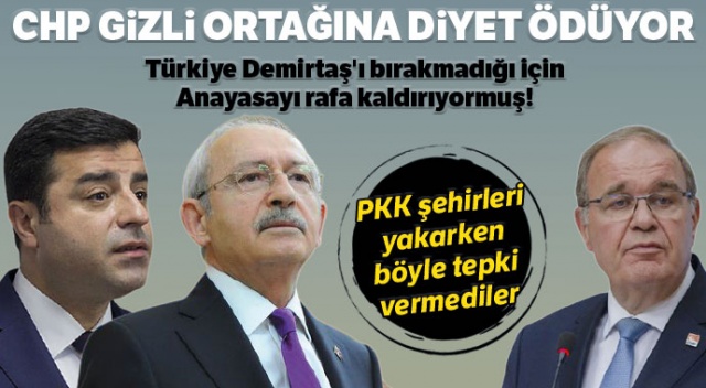 CHP gizli ortağına diyet ödüyor! Türkiye Demirtaş&#039;ı bırakmadığı için Anayasayı rafa kaldırıyormuş
