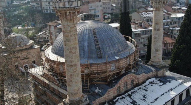 600 yıllık tarihi cami çelik ağlarla örülüyor