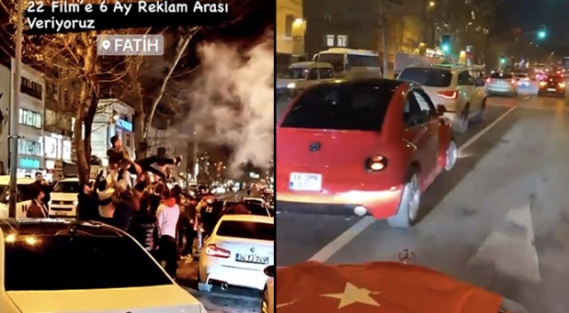 İstanbul trafiğinde yasağa rağmen asker uğurlama terörü kamerada