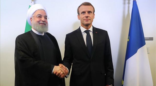 Ruhani, Macron&#039;dan ABD&#039;nin yaptırımlarına sessiz kalmamasını istedi
