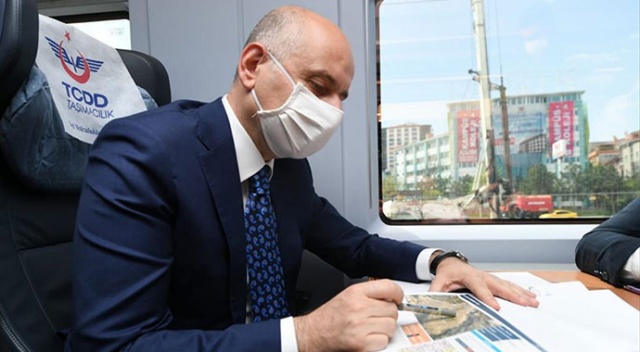 Bakan Karaismailoğlu, Konya-Karaman YHT Hattı&#039;nın ilk test sürüşüne katıldı