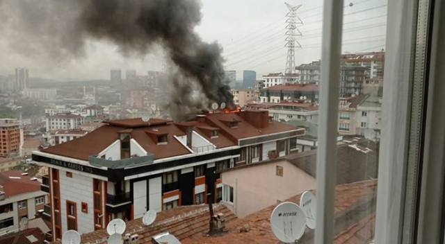 Eyüpsultan&#039;da korkutan çatı yangını