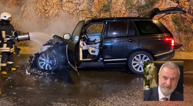 AK Partili eski vekil yanan araçtan zor kaçtı