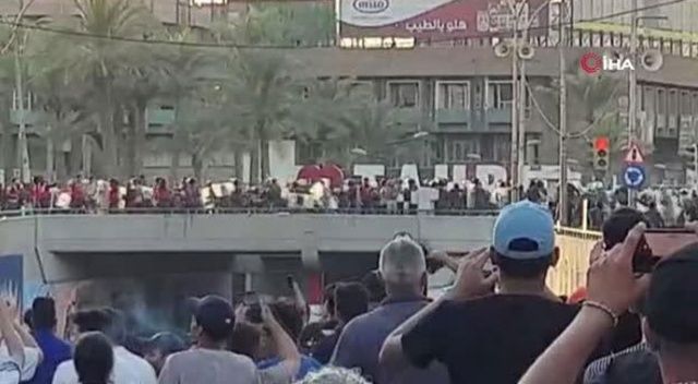 Irak&#039;ta kanlı protesto: 1 ölü, 45 yaralı