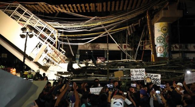 Meksika&#039;da metro kazası protesto edildi: &quot;Kaza değil, ihmaldi&quot;
