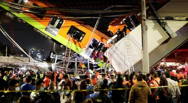 Meksika&#039;da metro üst geçidi çöktü: 23 ölü 70 yaralı