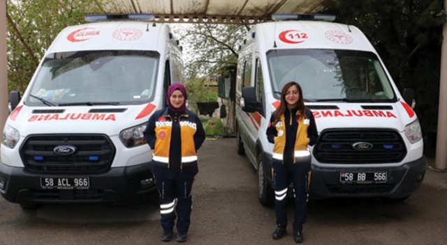 Sivas’ın kadın ambulans şoförleri erkek meslektaşlarına taş çıkartıyor