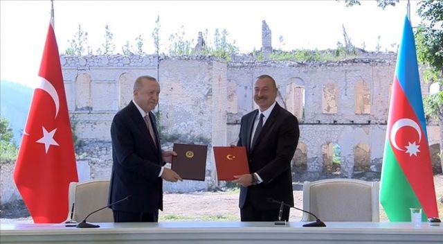 Erdoğan ile Aliyev, Şuşa Beyannamesi&#039;ni imzaladı