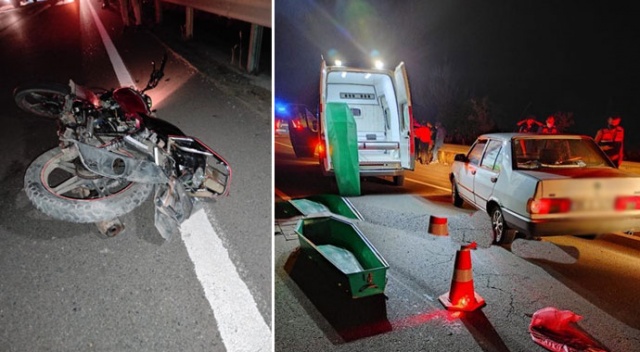 Art arda 3 araç çarptı: Motosiklet sürücüsünün feci ölümü