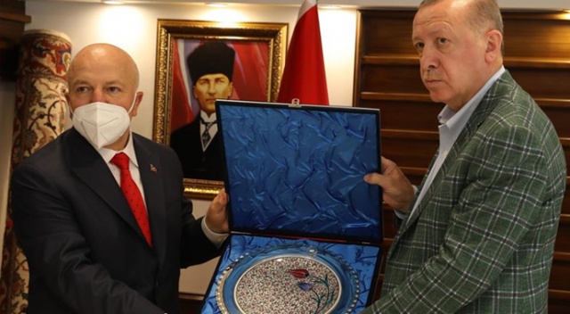 Cumhurbaşkanı Erdoğan&#039;dan Erzurum Belediyesine ziyaret